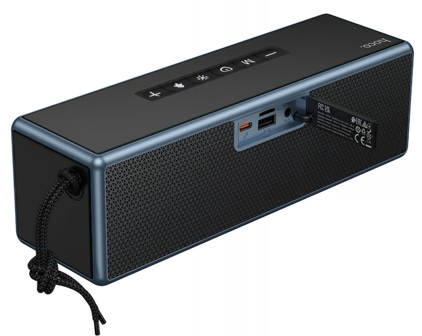 Boxa Portabila Bluetooth HOCO HC40, 2 x 10W, TWS, RGB, Neagra