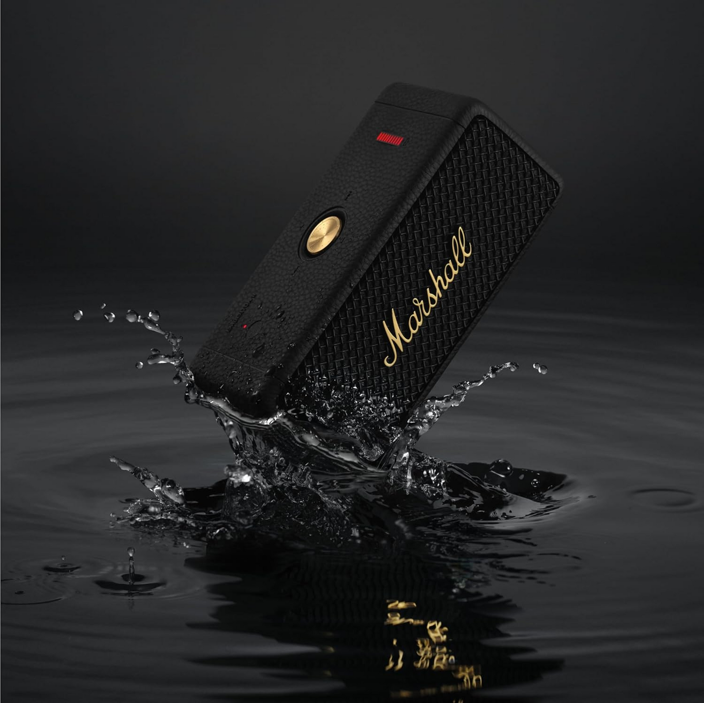 Boxa Portabila Bluetooth Marshall Emberton II, 20W, Waterproof, Neagra Aurie