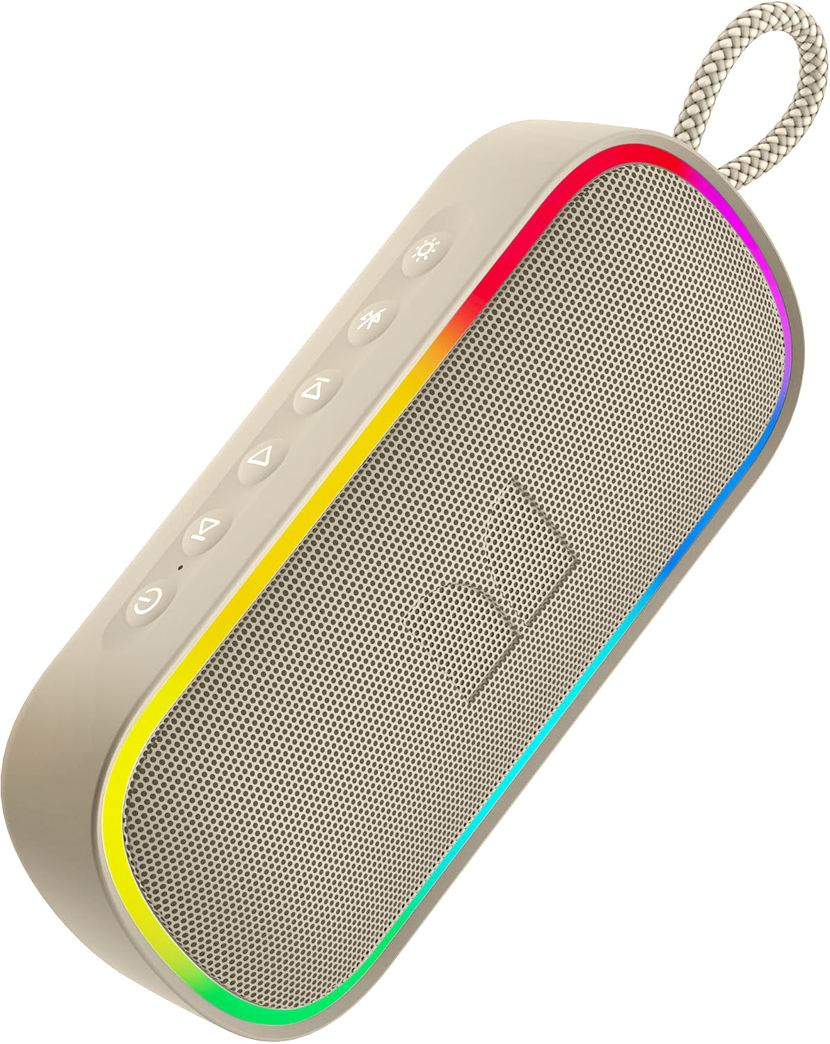 Boxa Portabila Bluetooth Monster S150 Plus, 40W, TWS, RGB, Waterproof, Crem Deschis