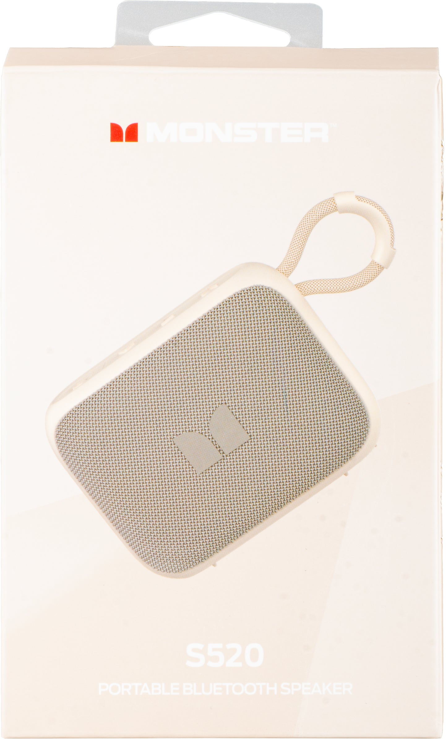 Boxa Portabila Bluetooth Monster S520, 5W, TWS, RGB, Waterproof, Crem Deschis