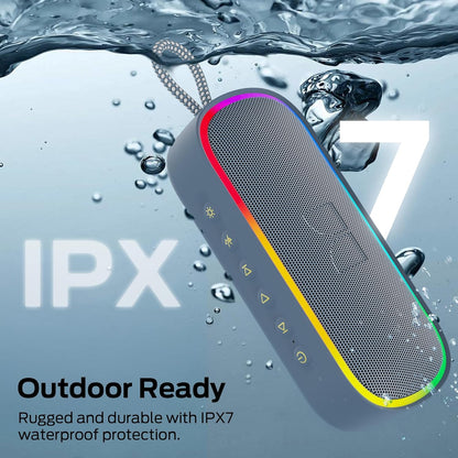 Boxa Portabila Bluetooth Monster S150 Plus, 40W, TWS, RGB, Waterproof, Crem Deschis