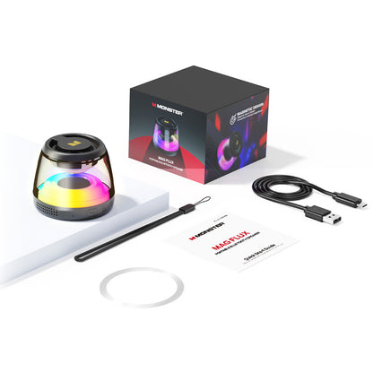 Boxa Portabila Bluetooth Monster Mag Flux, 5W, TWS, RGB, Neagra