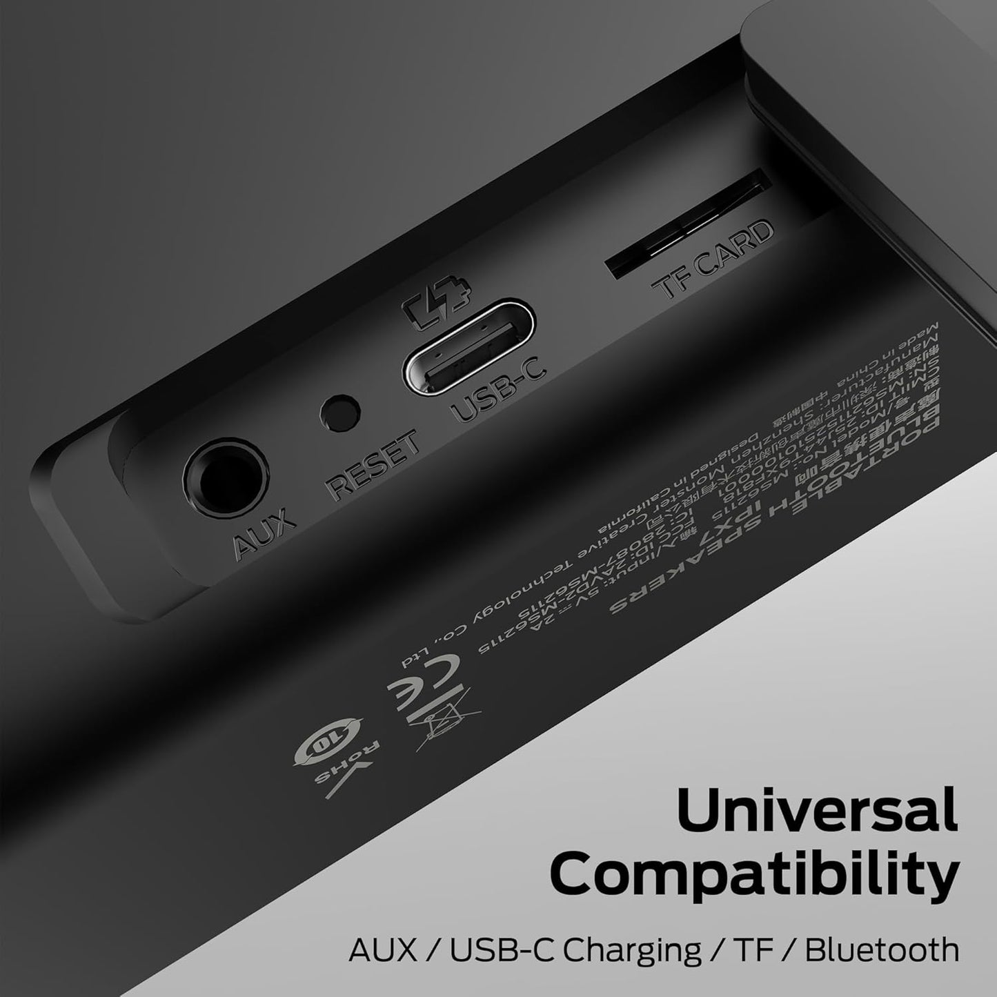 Boxa Portabila Bluetooth Monster S150 Plus, 40W, TWS, RGB, Waterproof, Neagra