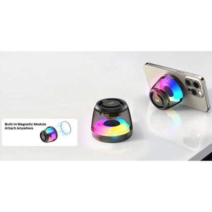 Boxa Portabila Bluetooth Monster Mag Flux, 5W, TWS, RGB, Neagra