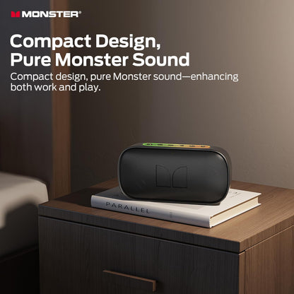 Boxa Portabila Bluetooth Monster S150, 14W, TWS, RGB, Waterproof, Neagra