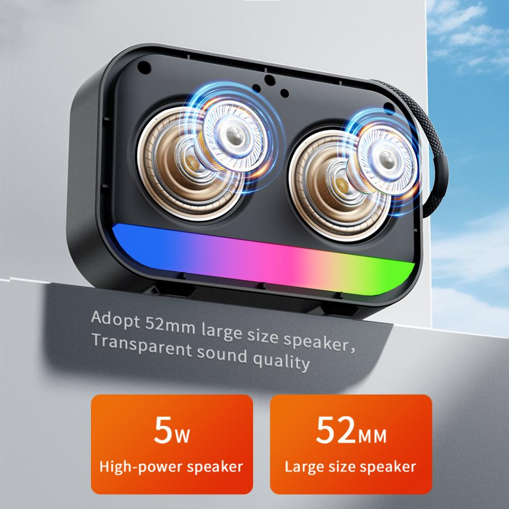 Boxa Portabila Bluetooth XO Design F66, 5W, RGB, Neagra