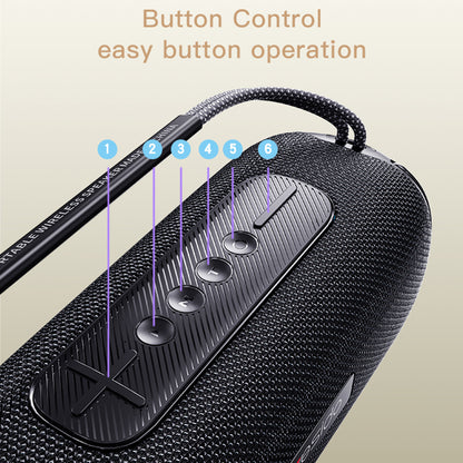 Boxa Portabila Bluetooth Yesido YSW11, 40W, RGB, Waterproof, Neagra