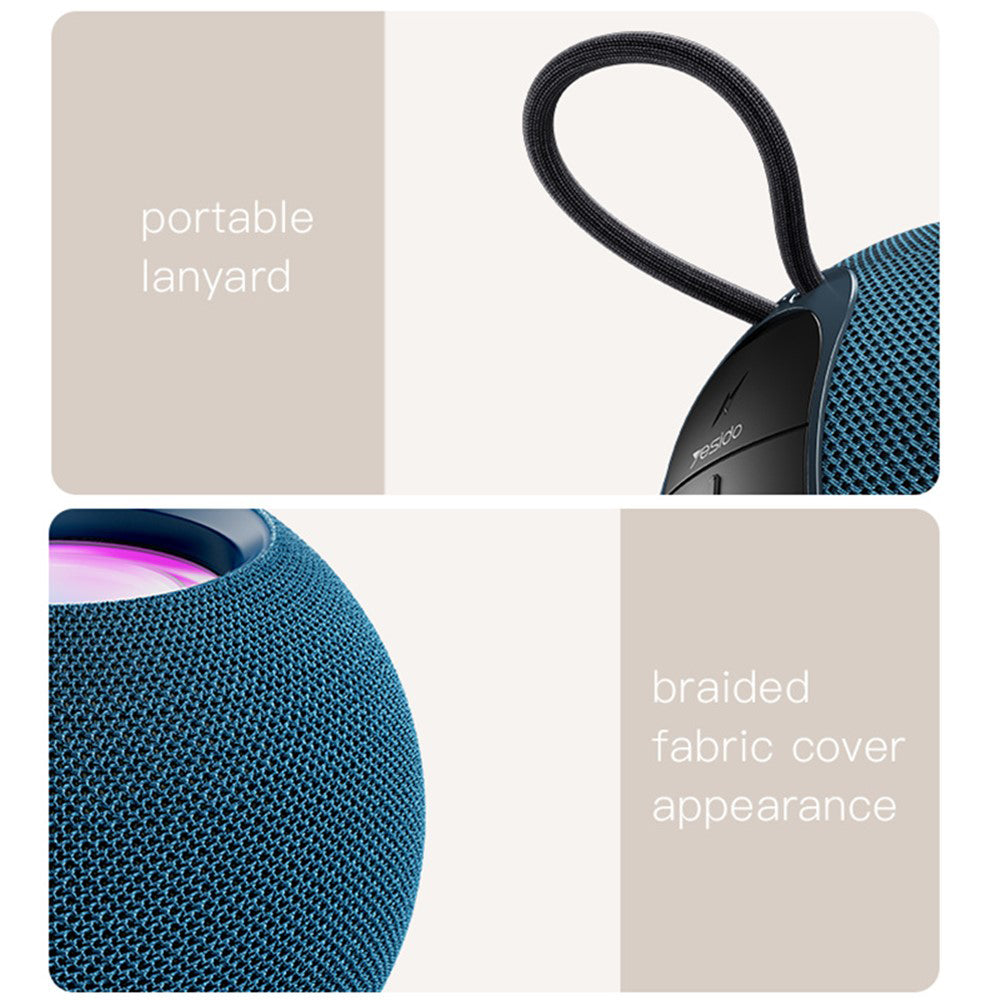 Boxa Portabila Bluetooth Yesido YSW13, 5W, RGB, Albastra