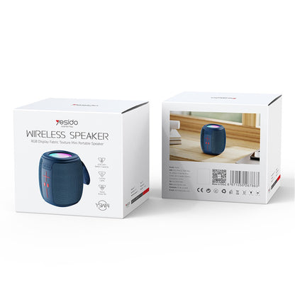 Boxa Portabila Bluetooth Yesido YSW14, 5W, RGB, Albastra