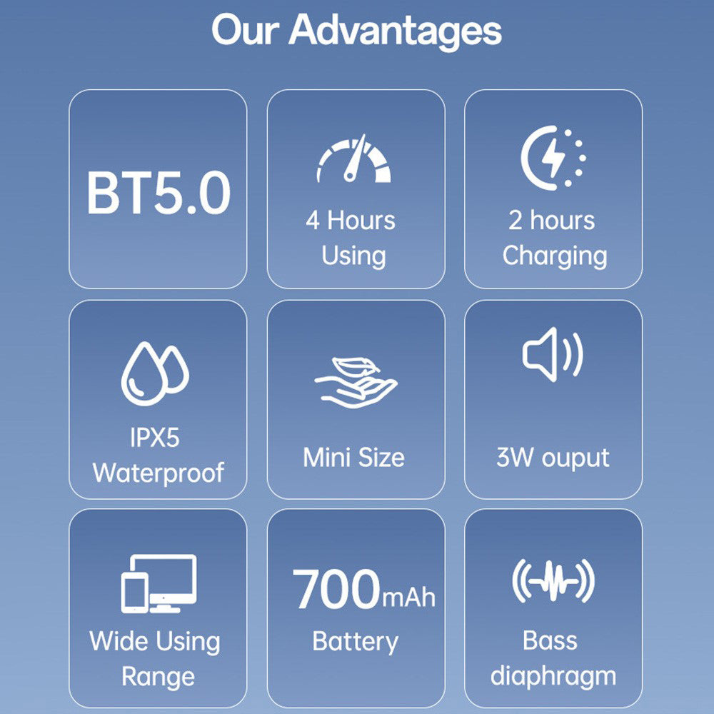 Boxa Bluetooth Yesido YSW30, 3W, Waterproof, Neagra