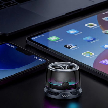 Boxa Portabila Bluetooth Yesido YSW32, 3W, RGB, Neagra