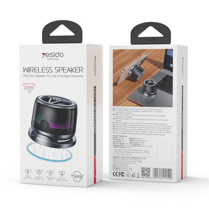 Boxa Portabila Bluetooth Yesido YSW32, 3W, RGB, Neagra