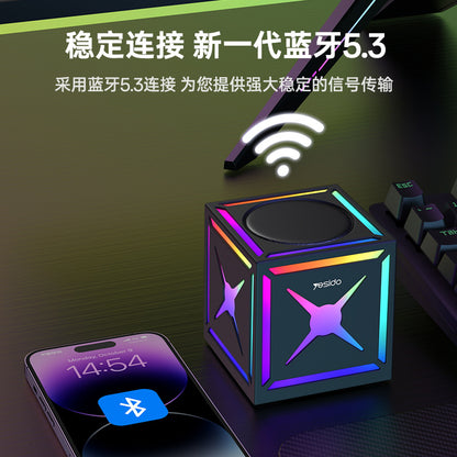 Boxa Bluetooth Yesido YSW34, 8W, RGB, Neagra