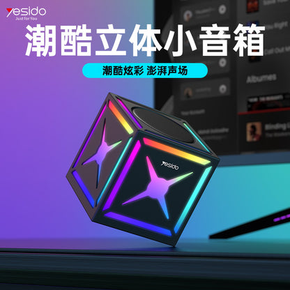 Boxa Bluetooth Yesido YSW34, 8W, RGB, Neagra