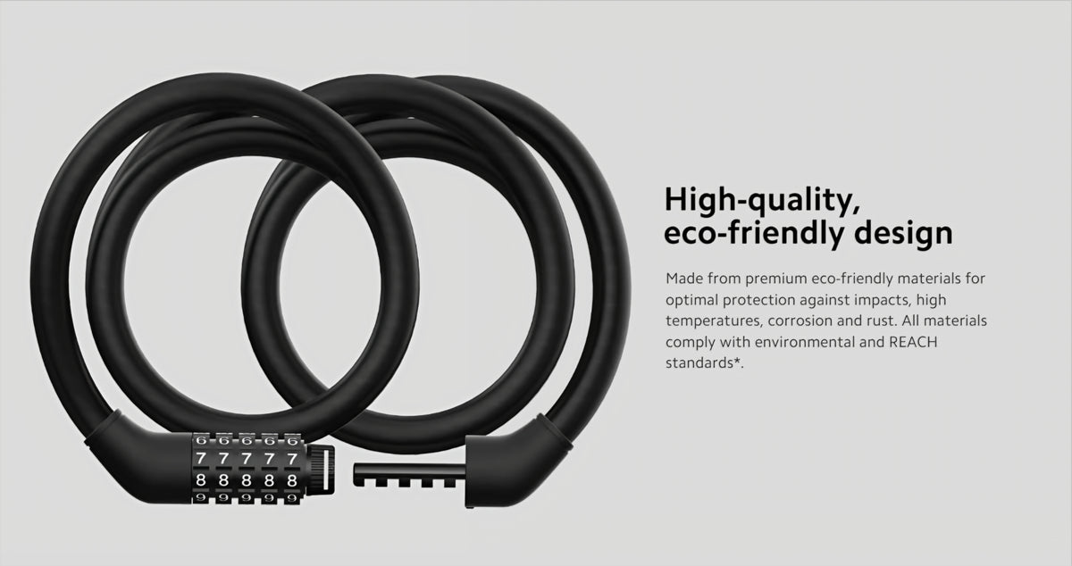 Cablu Antifurt Xiaomi pentru Trotineta Electrica, Neagra BHR6751GL
