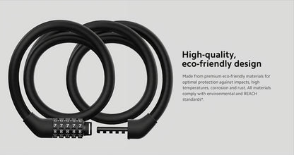 Cablu Antifurt Xiaomi pentru Trotineta Electrica, Neagra BHR6751GL