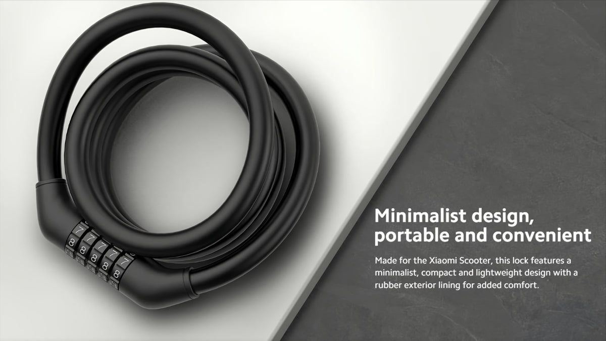 Cablu Antifurt Xiaomi pentru Trotineta Electrica, Neagra BHR6751GL