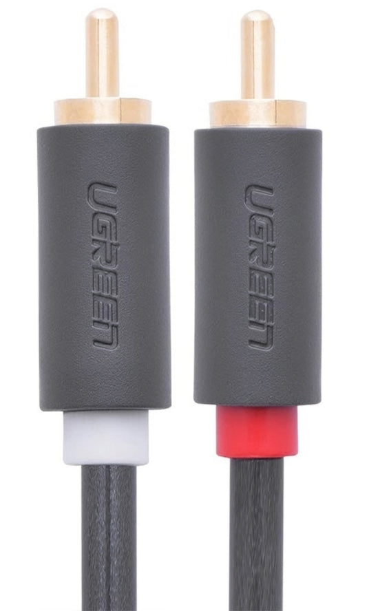 Cablu Audio UGREEN AV104, 2 x RCA - 2 x RCA, 5m, Negru