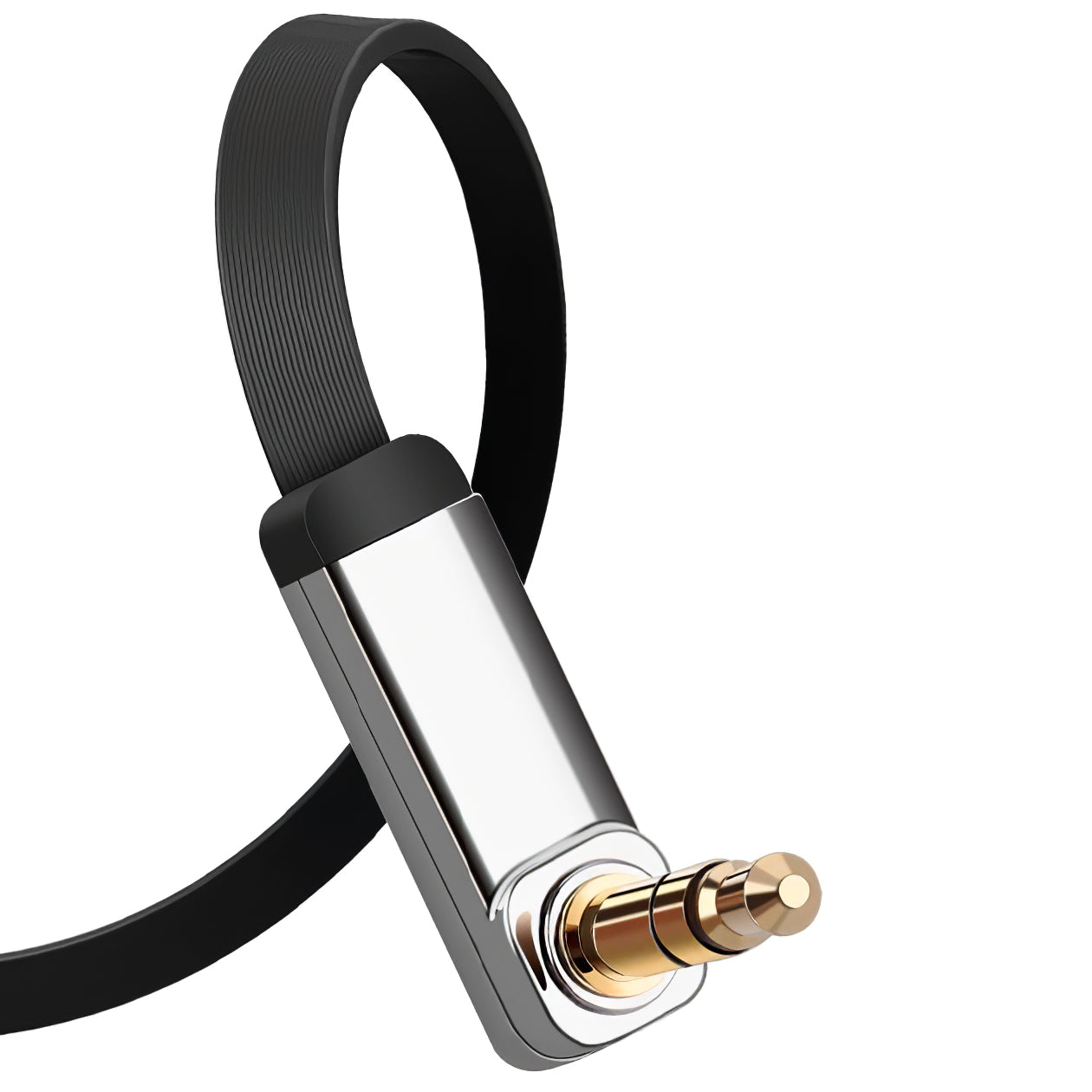 Cablu Audio 3.5mm - 3.5mm UGREEN AV112 Angled, 1m, Negru