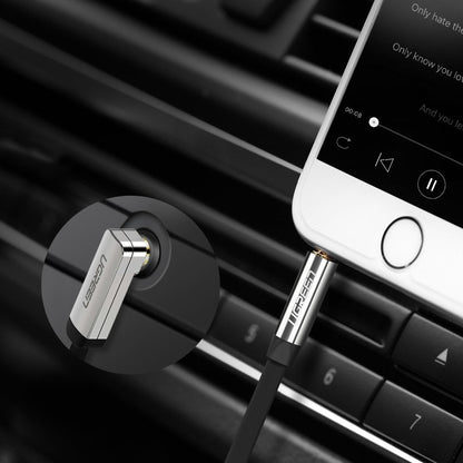 Cablu Audio 3.5mm - 3.5mm UGREEN AV112 Angled, 1m, Negru