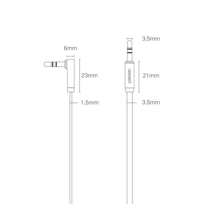Cablu Audio 3.5mm - 3.5mm UGREEN AV112 Angled, 1m, Negru
