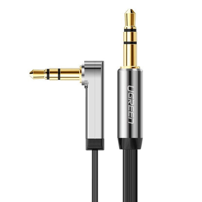 Cablu Audio 3.5mm - 3.5mm UGREEN AV119 Angled, 0.5m, Negru