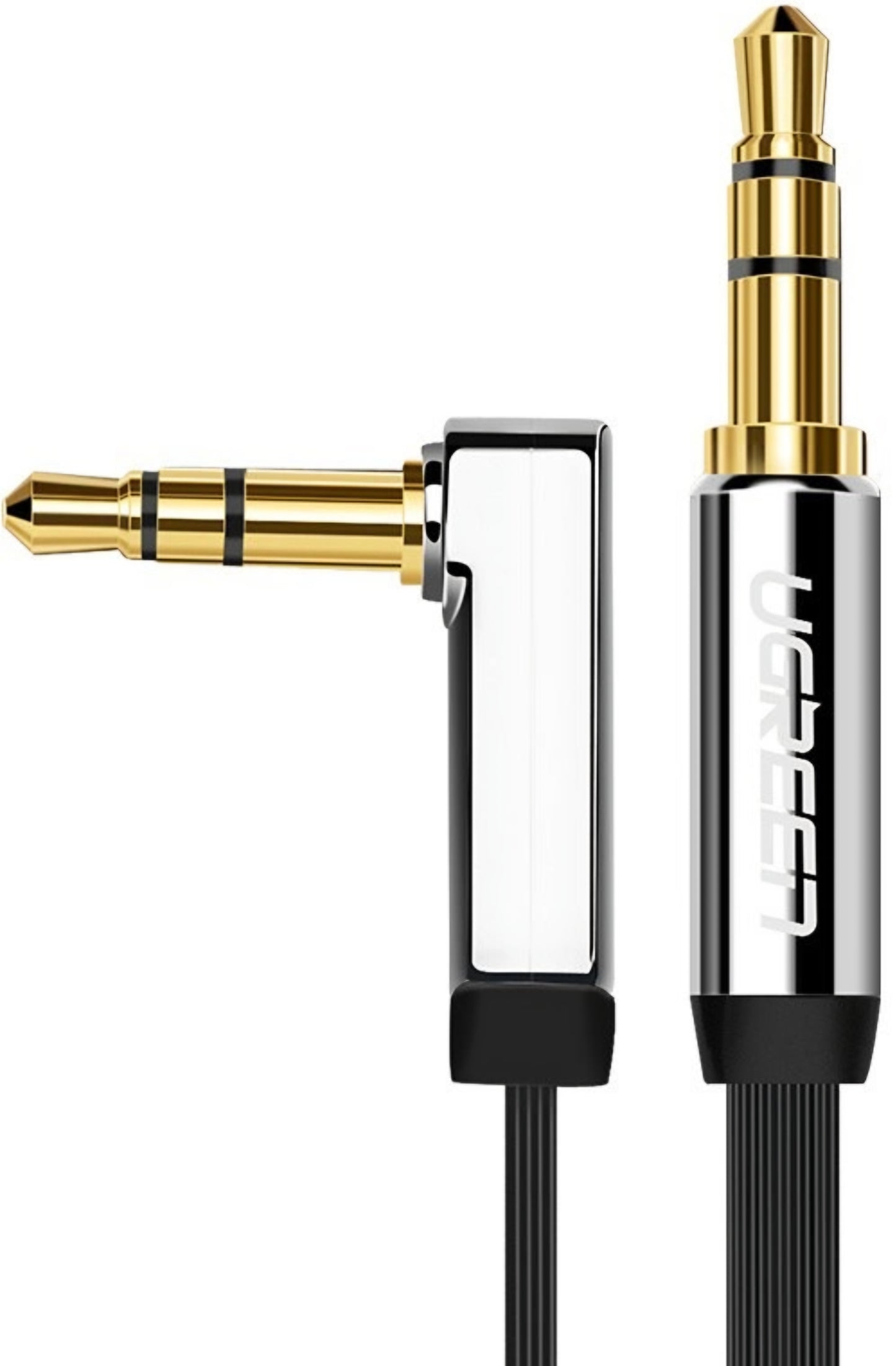 Cablu Audio 3.5mm - 3.5mm UGREEN AV119 Angled, 2m, Negru