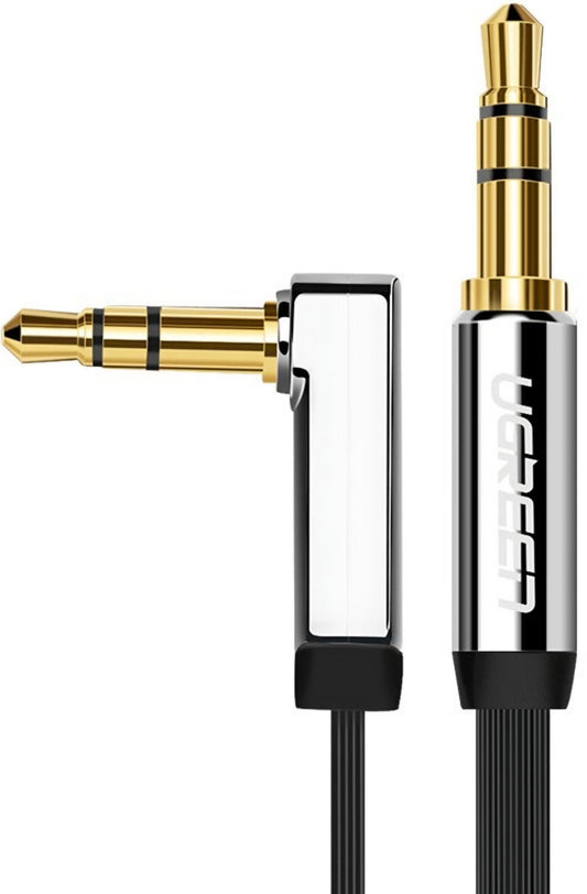 Cablu Audio 3.5mm - 3.5mm UGREEN AV119 Angled, 2m, Negru