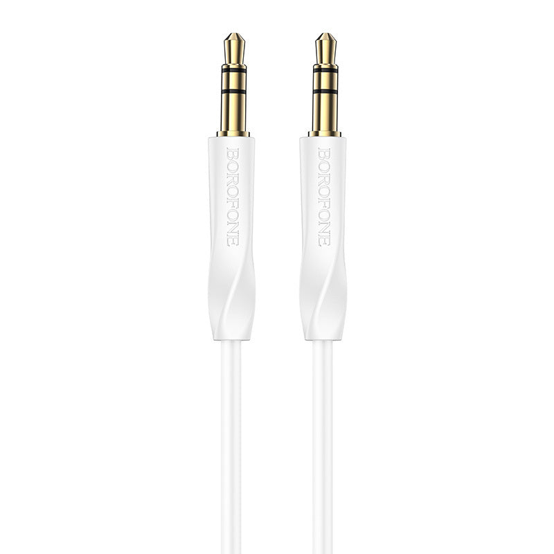 Cablu Audio 3.5mm - 3.5mm Borofone BL16, 1m, Alb