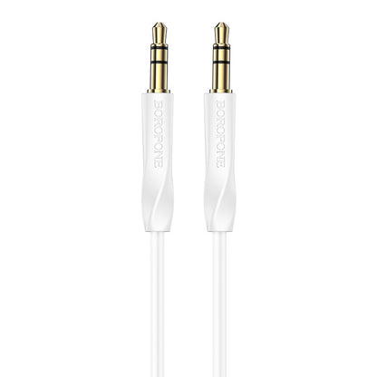 Cablu Audio 3.5mm - 3.5mm Borofone BL16, 1m, Alb