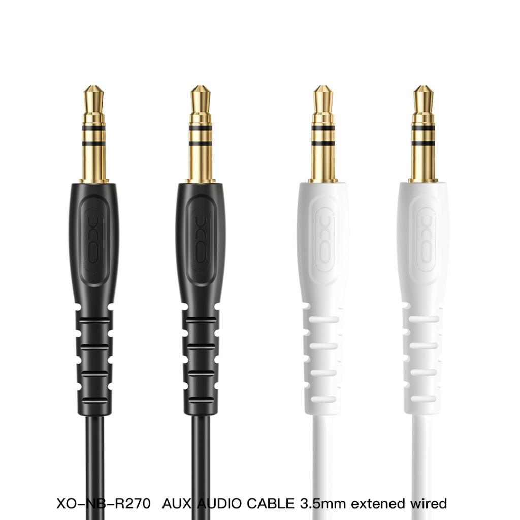 Cablu Audio 3.5mm - 3.5mm XO Design NB-R270, 1m, Alb