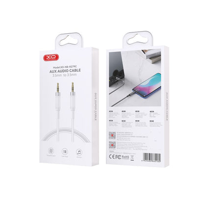 Cablu Audio 3.5mm - 3.5mm XO Design NB-R279C, 1m, Alb