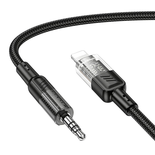 Cablu Audio Lightning - 3.5mm HOCO UPA27, 1.2m, Negru