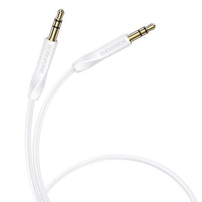 Cablu Audio 3.5mm - 3.5mm Borofone BL16, 1m, Alb