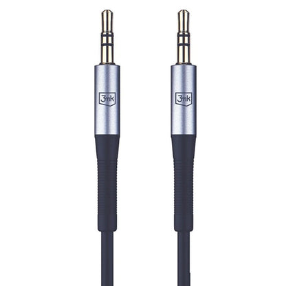 Cablu Audio 3.5mm - 3.5mm 3MK, 1m, Negru