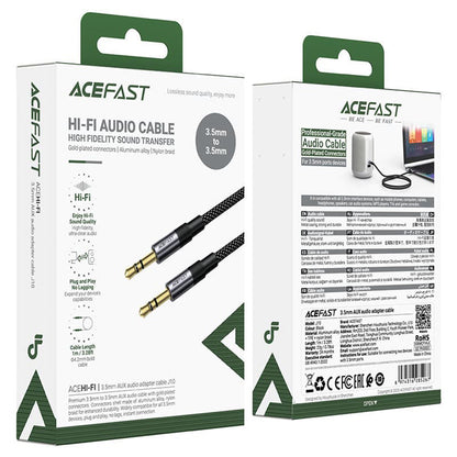 Cablu Audio 3.5mm - 3.5mm Acefast J10, 1m, Negru