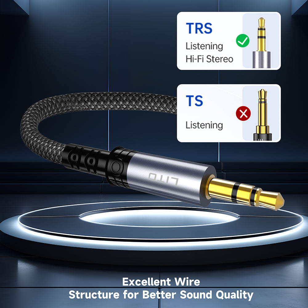 Cablu Audio 3.5mm - 3.5mm Lito LA01D, 1m, Negru