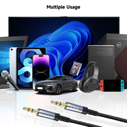 Cablu Audio 3.5mm - 3.5mm Lito LA01D, 1m, Negru