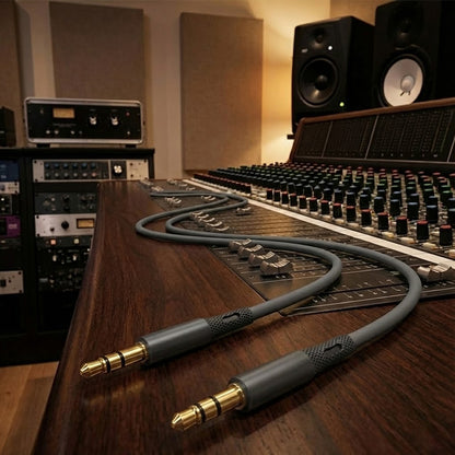 Cablu Audio 3.5mm - 3.5mm Techsuit AC3 SoundFlex, 1m, Gri