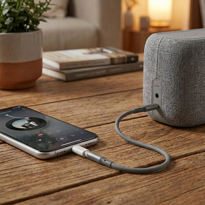 Cablu Audio 3.5mm - 3.5mm Techsuit AC3 SoundFlex, 1m, Gri