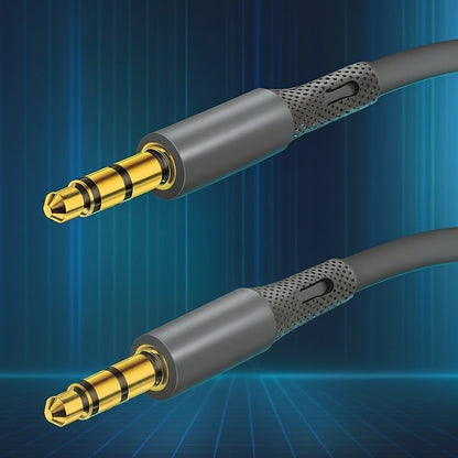 Cablu Audio 3.5mm - 3.5mm Techsuit AC3 SoundFlex, 1m, Gri