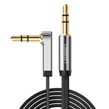 Cablu Audio 3.5mm - 3.5mm UGREEN AV119 Angled, 0.5m, Negru
