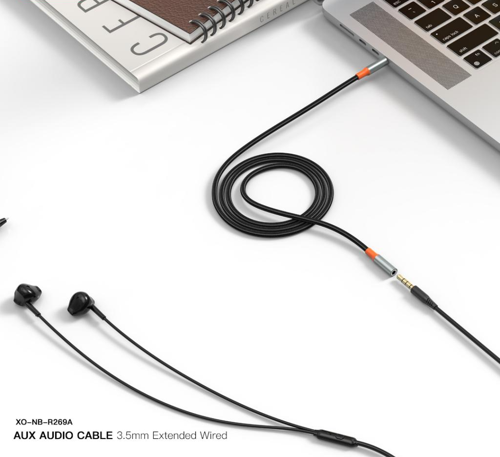 Cablu Audio 3.5mm - 3.5mm XO Design NB-R269A, 1m, Negru