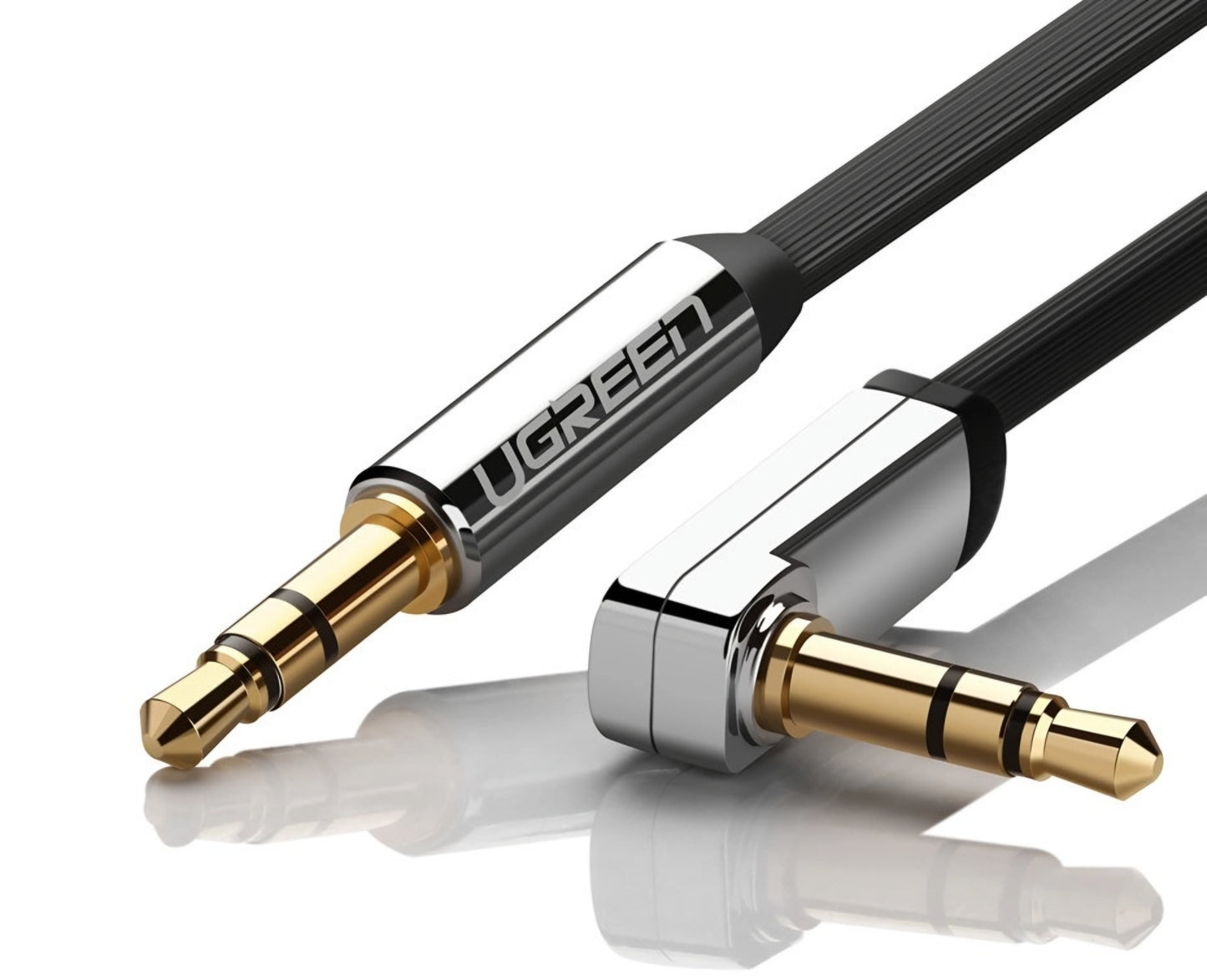 Cablu Audio 3.5mm - 3.5mm UGREEN AV119 Angled, 2m, Negru