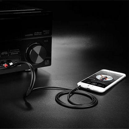 Cablu Audio 3.5mm - 2 x RCA UGREEN AV116, 1m, Negru