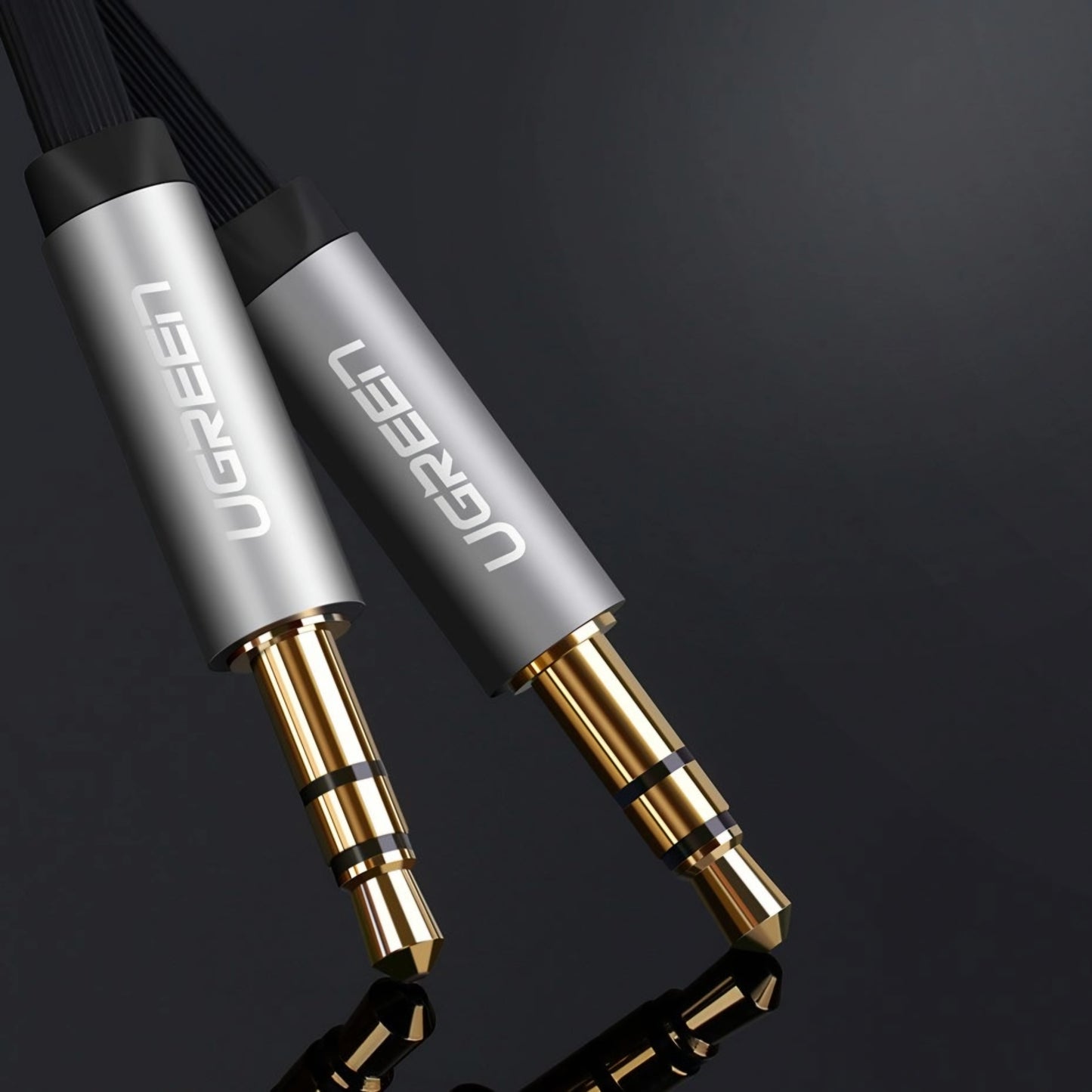 Cablu Audio 3.5mm - 3.5mm UGREEN AV119 Angled, 2m, Negru