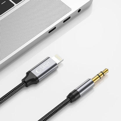 Cablu Audio Lightning - 3.5mm Tech-Protect Ultraboost, 1m, Negru