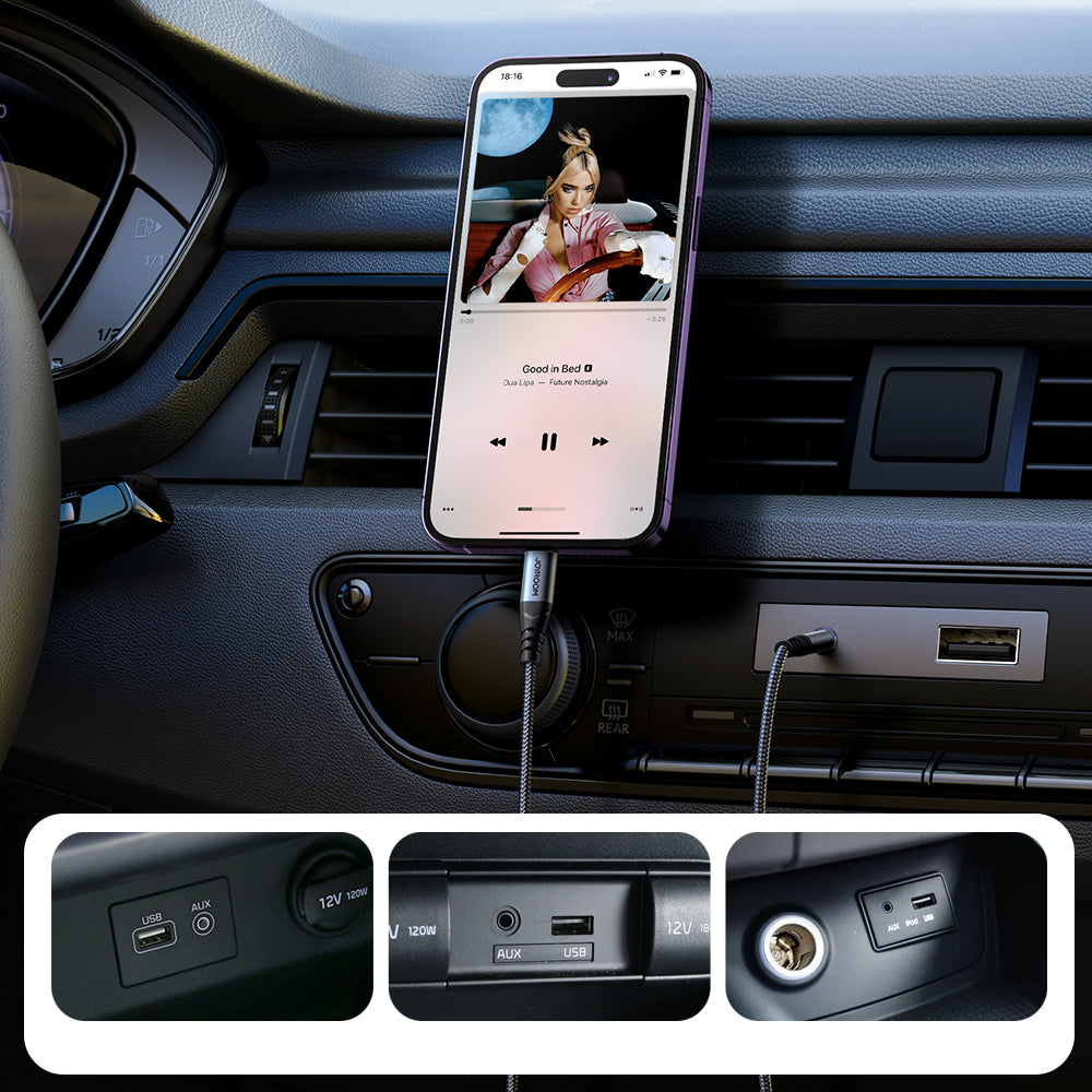 Cablu Audio Lightning - 3.5mm Joyroom SY-A06, 1.2m, Negru