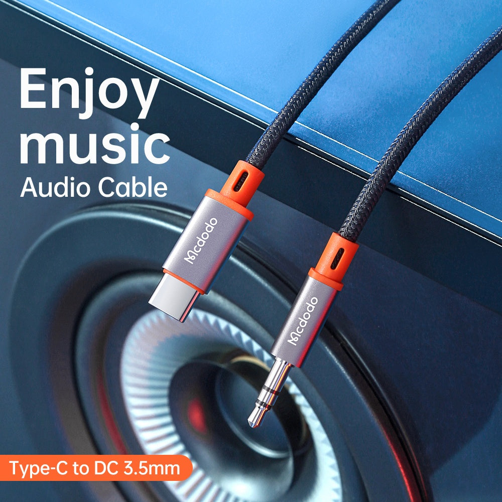Cablu Audio USB-C - 3.5mm McDodo CA-0820 Castle, 1.2m, Negru