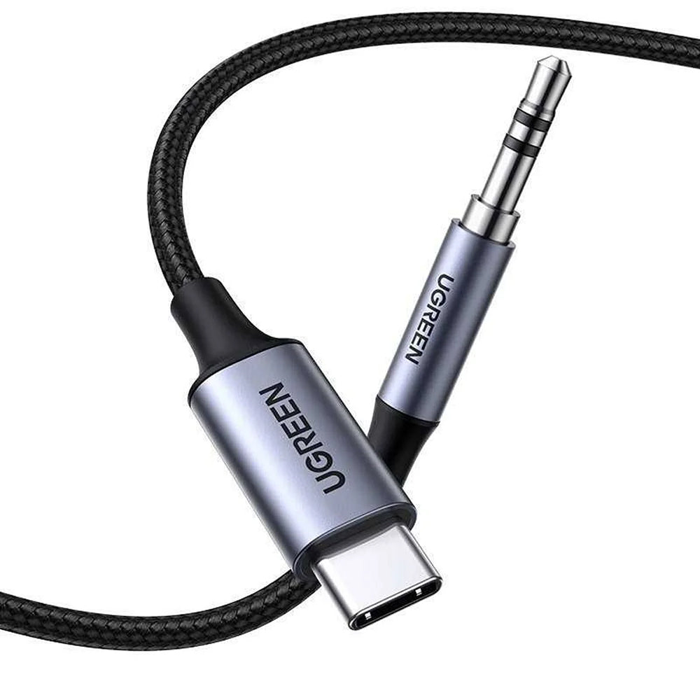 Cablu Audio USB-C - 3.5mm UGREEN CM450 (20192), 1m, Gri
